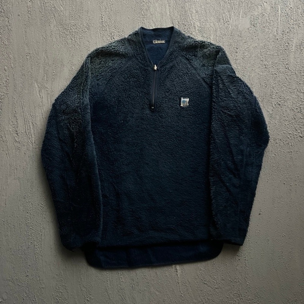 Vintage Helly Hansen Deep Pile Fleece Pullover Large Blue 1980 Sherpa